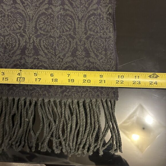 Lauren Ralph Lauren Scarf Long Winter Large Knit Fringe Purple‎ 22X70 Acrylic - Picture 4 of 5